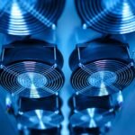 best aquarium cooling fans — Close-up of cooling fans in a server room, showcasing technology and efficiency.